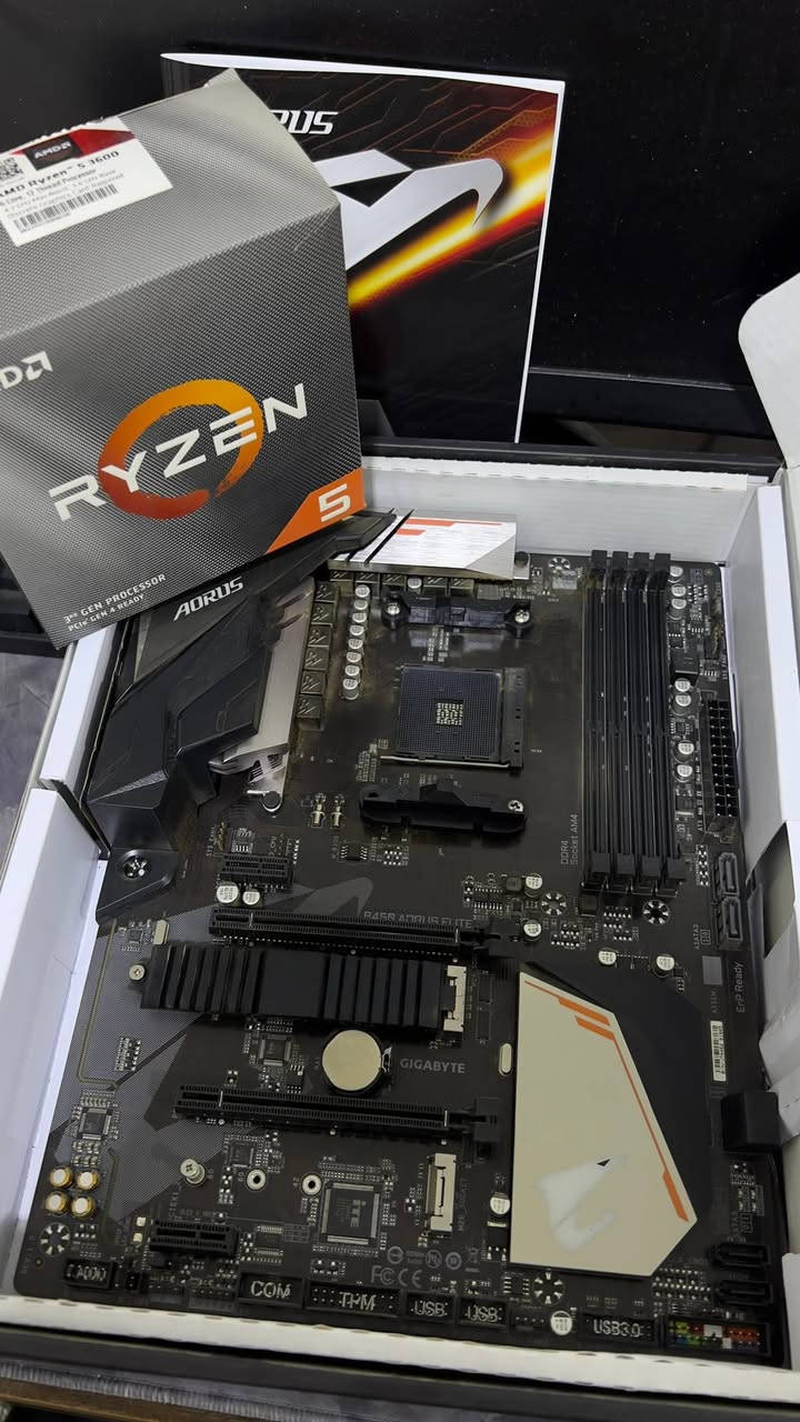 السلام عليكم بورد ومعالج للبيع
B450 Aorus Elite / 140,000

R5 3600 box / 75,000

القطع نظيفات كلش وكاملة ملحقات مكاني بصرة 
***********
