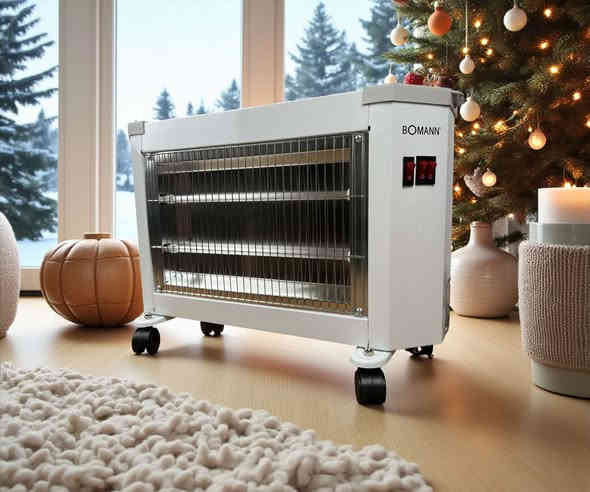 مدفأة كهربائية بومان 3 أوجه
سعر 40,000
خدمة توصيل *********** 

الاستخدامات:
تدفئة فعّالة للمنازل، المكاتب، المحلات أو أي مساحة داخلية.
مناسبة لغرف المعيشة، غرف النوم وحتى أماكن الجلوس الصغيرة.
مثالية للأجواء الباردة لتوفير جو دافئ ومريح بسرعة.
سهلة النقل من غرفة لأخرى بفضل العجلات المرفقة.
المميزات:
3 مستويات تدفئة (500W  1500W  2000W) للتحكم بحرارة مناسبة حسب الحاجة.
5 أنابيب كوارتز قوية لتوزيع حرارة متساوية وسريعة.
تصميم عصري آمن مزود بمفتاح أمان للفصل التلقائي عند السقوط.
شعور بالدفء من جميع الجهات بفضل التوزيع الحراري المتوازن.
قابلة للحركة مع عجلات ناعمة وسهلة التركيب.
كهرباء اقتصادية بجهد 220-240V، 5060Hz مع استهلاك طاقة 2000W
