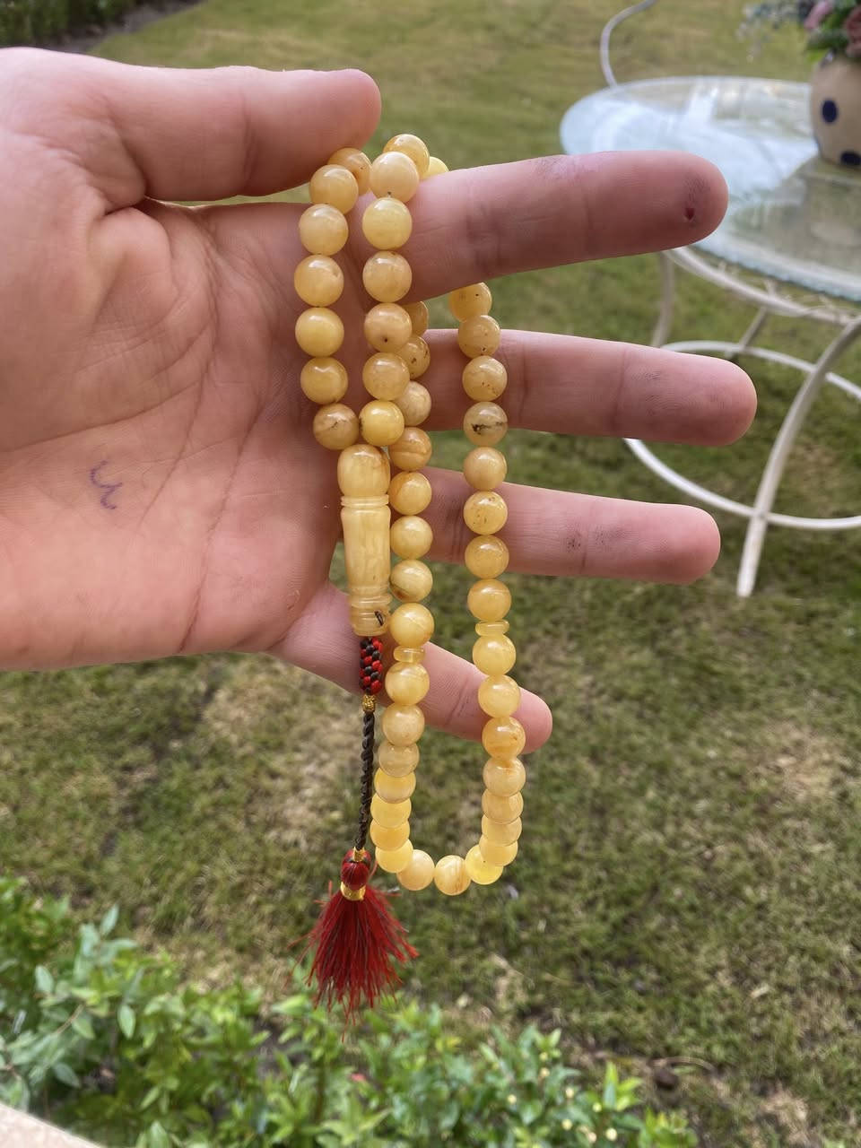 سلام عليكم مسباح كهرب بولوني جراخة مدعبل الوزن 30غرام صافي عدد الخرز 53 للتواصل ***********
