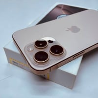 iPhone 16 pro max 256G 16 برو ماكس لون دزرت ذاكرة 256 مشحون مرة واحدة ...