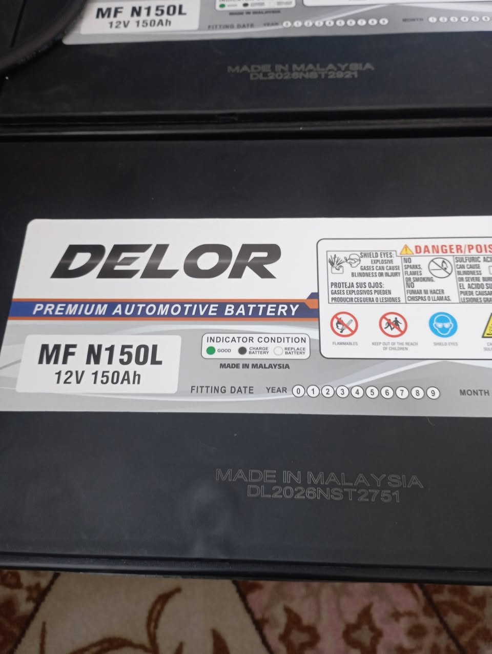 بطاريات لبيع استخدام اقل الشهر حجم الوحده 150 أمبير عدد 2 مكاني النجف انتاج 2026  سعر الوحده 100الف وتساب ***********
