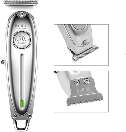 Kemei 1949   70th anniversay

منفذ شحن تايب سي  

KEMEI Professional Beard and Hair Trimmer for Men, Cordless T-Blade Trimmers, Electric Hair Clippers for Barbers and Stylists, All Body Grooming Model 1949

ماكينة تشذيب اللحية والشعر الاحترافية للرجال من كيمي، ماكينة تشذيب لاسلكية بشفرة على شكل حرف T، ماكينة قص شعر كهربائية للحلاقين ومصففي الشعر، موديل 1949 للعناية بجميع أنحاء الجسم

*********** واتساب اتصال