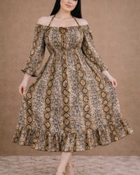 فستان تايكر • جلد حية • فري سايز