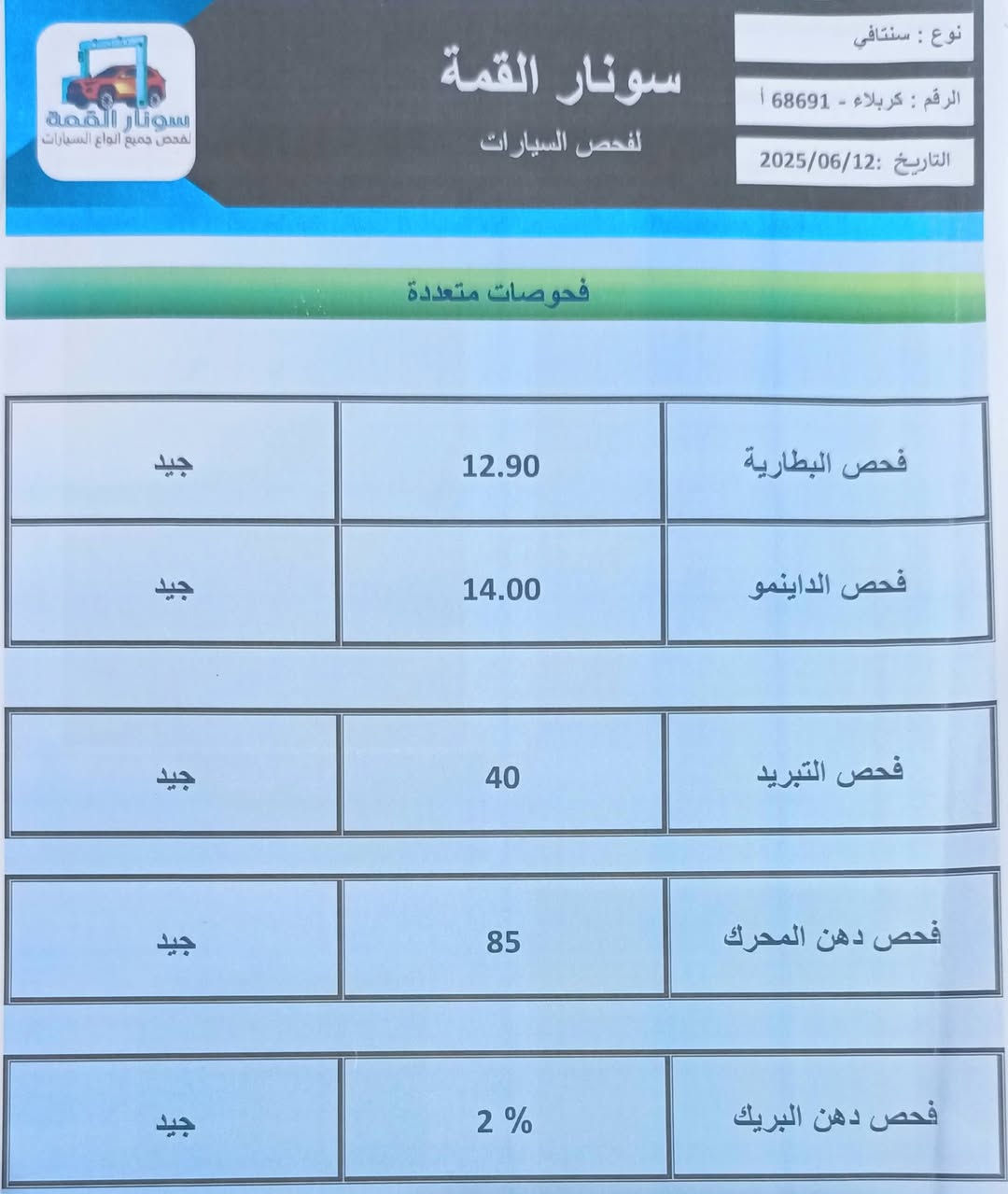 سنتافي للبيع خليجية فول مواصفات ١/١ مديل ٢٠١٢ رقم انكليزي كربلاء سيارة مكفولة الصبغ والتبديل مثل ماموجود بالسونار تشغيل بصمة حجم المحرك ٣٥٠٠ السعر 160 وبيها مجال عنوان كربلاء المقدسة
اي تفاصيل عالخاص


**إذا كنت صاحب هذا الإعلان وتريد حذفه لأي سبب، رجاءا أرسل رسالة إلى الدعم الفني**