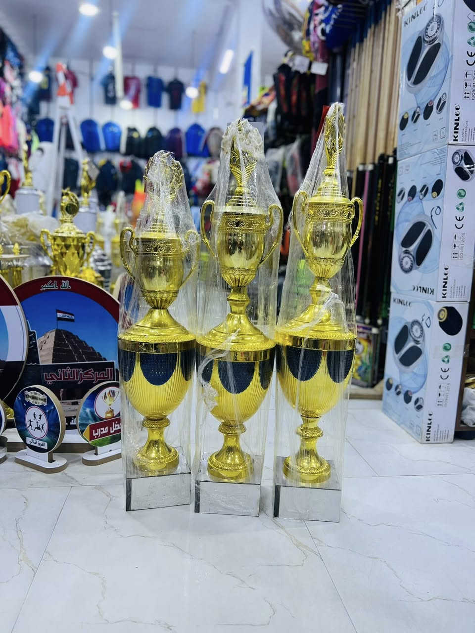 زبائن مجمع ايليا الرياضي 

إلى اصحاب البطولات 
وفرنا لكم جوائز ودروع مميزة 
وأسعار مناسبة 
للحجز والاستفسار الاتصال على الرقم التالي 
***********
واتسااب يتوفر خدمة توصيل كافة المحافظات 
سارع للحجز
