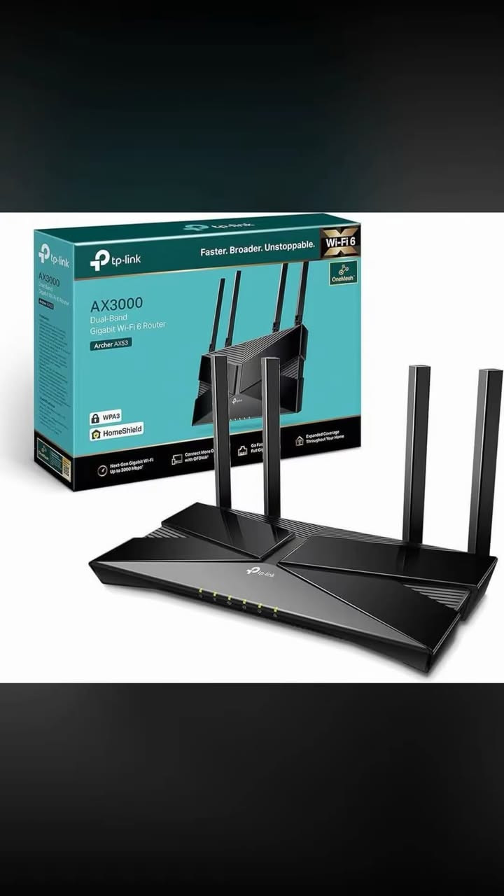 الرمادي 5 كيلو الخدمي مقابل صيدليه الامل
انواع راوتر tp-link · راوتر لاسلكي N بسرعة 300 ميجابت في الثانية. يوفر · راوتر  مزدوج النطاق جيجابت Wi-Fi 6


**إذا كنت صاحب هذا الإعلان وتريد حذفه لأي سبب، رجاءا أرسل رسالة إلى الدعم الفني**