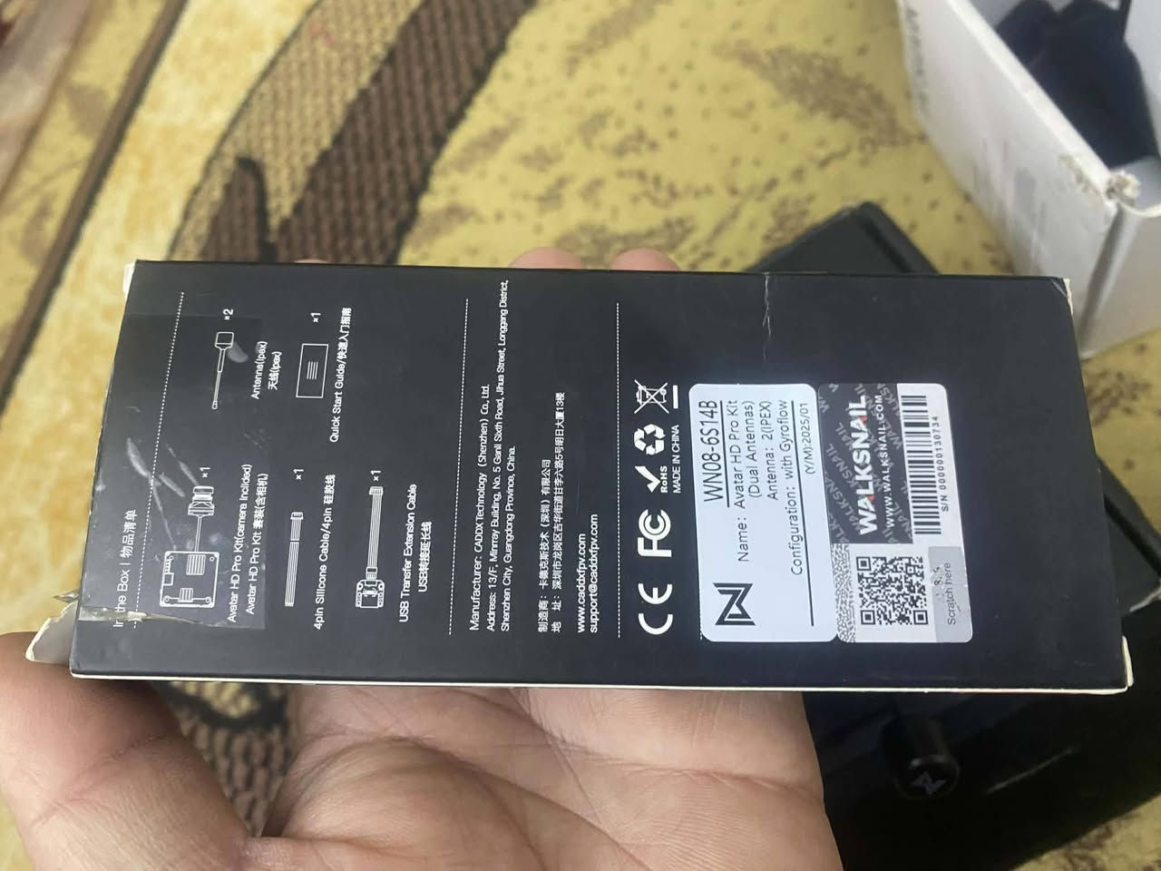 درون + نضارة + كاميرا
طيارة 2.5
3s بطارية
منظومة Avatar تاخذ رام
نظارة Avatar Hd 
Fatshark نظام تسجيل في النضاره
كامر كت كامل Avatar
Kv 8000


**إذا كنت صاحب هذا الإعلان وتريد حذفه لأي سبب، رجاءا أرسل رسالة إلى الدعم الفني**