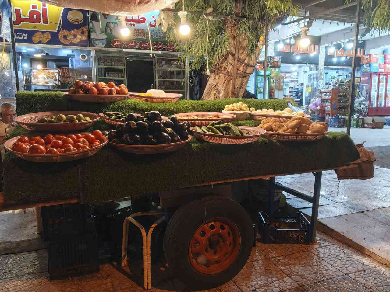 عربانة مخضر جديدة للبيع  معاه انارة وسلات عرض وثيل وميزان رقمي ‏‪***********‬‏
