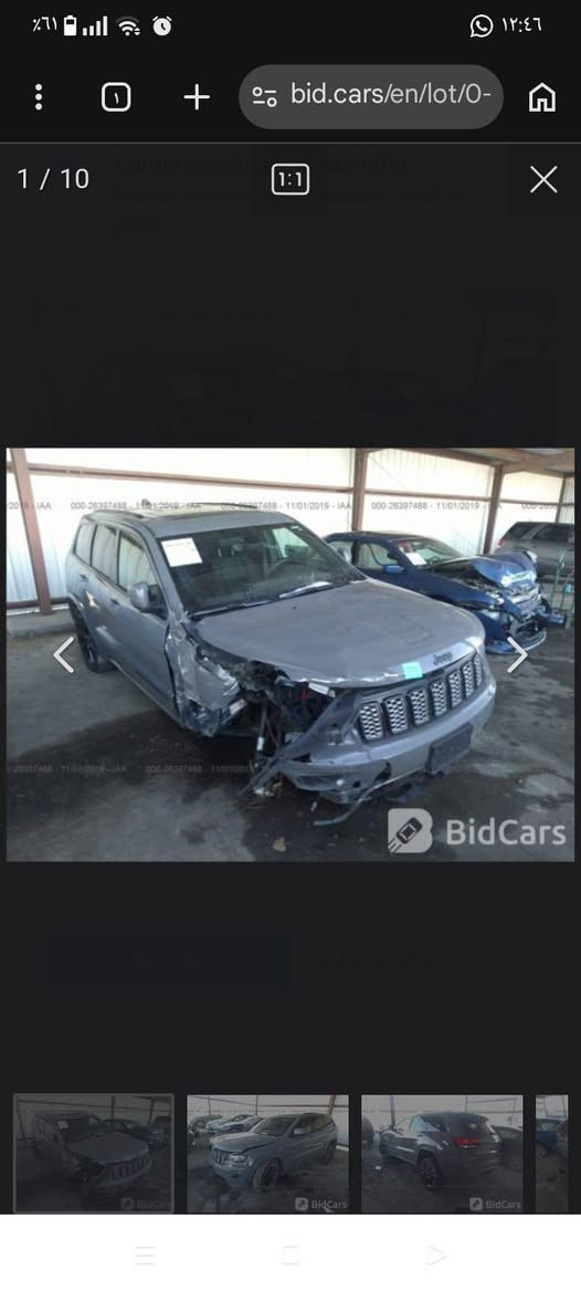 جراند شيروكي موديل 2019 رقم بغداد انكليزي بسمنه
محرك 6 سلندر
وارد امريكي صور الحادث موجودة جاهزة مكينه كير تخم تاير حدادية  تبريد قطعتين داخل جلد اسود جاهزة للأخير فول مواصفات فتحة 
السعر 235 وبيه مجال 
*********** متوفر واتساب
