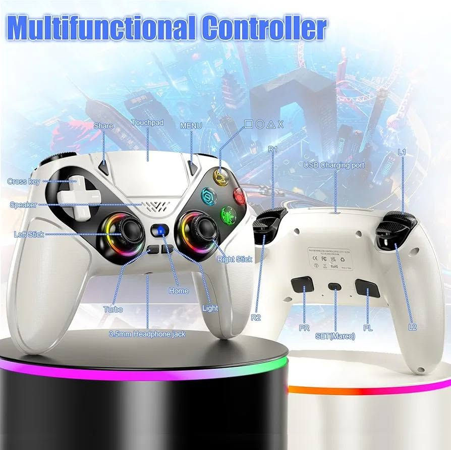 وحدة تحكم لاسلكية Gamrombo LED لجهاز PS5، متوافقة مع PS5 Pro/Slim/PC، اهتزاز مزدوج، وظيفة ماكرو/توربو، منفذ صوت 3.5 ملم، لوحة ألعاب تحكم حركة سداسية المحاور مع مكبر صوت (أبيض) حط سعر وبل عافيه


**إذا كنت صاحب هذا الإعلان وتريد حذفه لأي سبب، رجاءا أرسل رسالة إلى الدعم الفني**