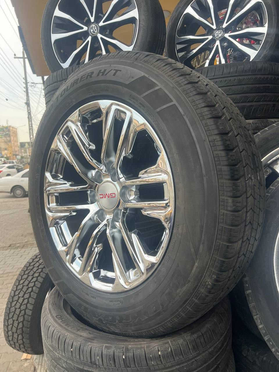 للبيع او مراوس
طخم ويلكب جمسي كروم حجم20 
مع طخم تاير 
***********واتساب/شريحه
