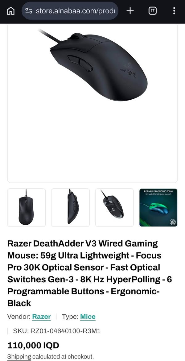 متوفر هذا الجميل RAZER deathadder v3 للبيع جديد يلمع 30k DPI وزن 59g بسعر (60 الف) 🌹❤️


**إذا كنت صاحب هذا الإعلان وتريد حذفه لأي سبب، رجاءا أرسل رسالة إلى الدعم الفني**