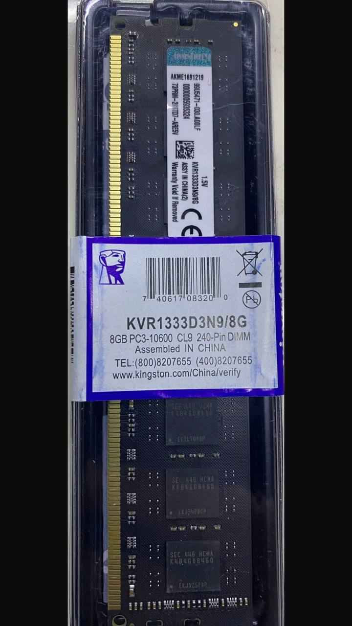 رام دسكتوب kingston 

المواصفات الرئيسية: 
النوع: DDR3L SDRAM (ذاكرة وصول عشوائي ديناميكية متزامنة مزدوجة معدل البيانات منخفضة الجهد)
السعة: 8 جيجابايت
السرعة: 1600 ميجاهرتز (PC3L-12800)
الجهد: 1.35 فولت (تعمل أيضًا بـ 1.5 فولت)
عدد الدبابيس (Pins): 204 دبوس
زمن انتقال CAS: CL11
التوافق: مصممة للاستخدام في أجهزة الدسكتوب

السعر: 40.000 الف دينار فقط!
متوفر توصيل لجميع محافظات العراق بغداد, العراق


**إذا كنت صاحب هذا الإعلان وتريد حذفه لأي سبب، رجاءا أرسل رسالة إلى الدعم الفني**