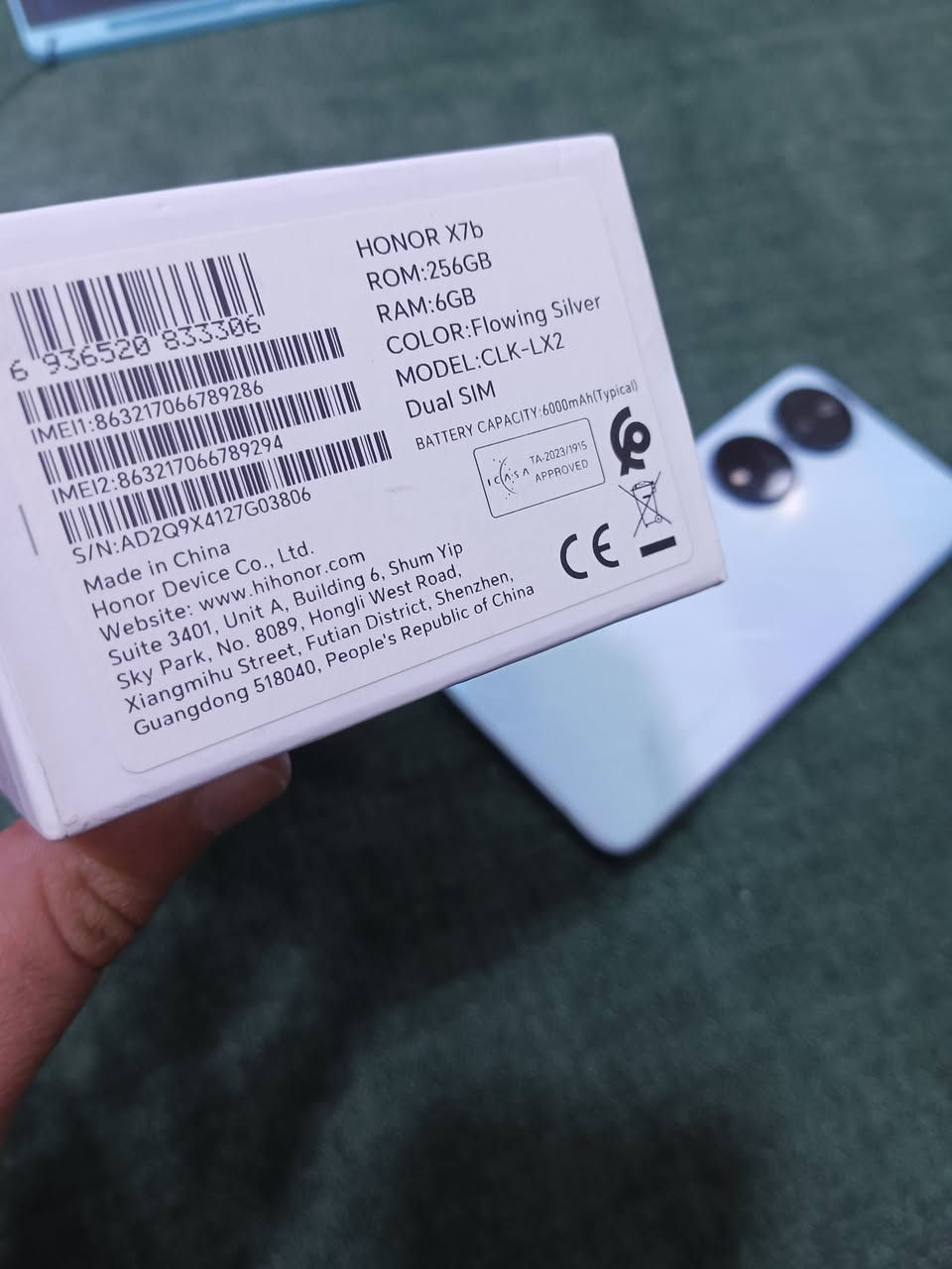 متاح جهاز  HONOR X7b للبيع
256 كيكه رام 6 جهاز نضيف استعمال قليل الشاشه بيها كسر مثل ما موضح بل صوره كامره 108MB سعر 90 وبي مجال للاستفسار الاتصال على الرقم *********** او ع خاص موجود
