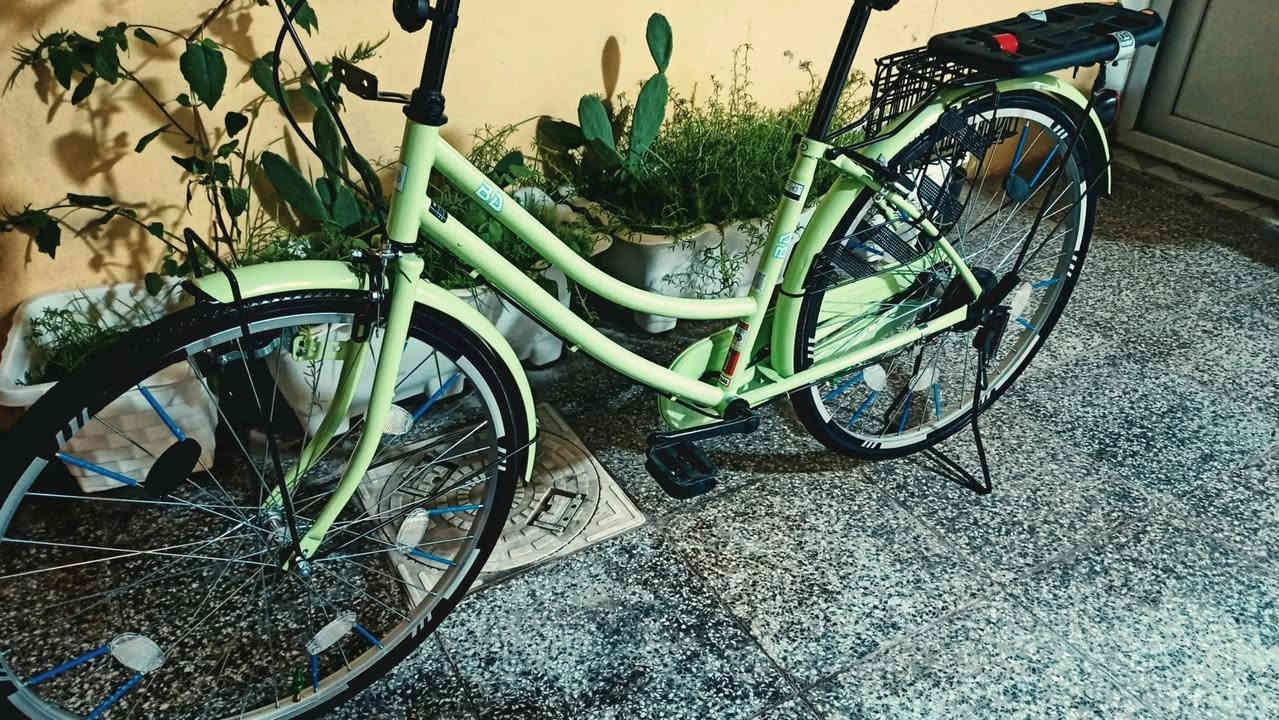 السلام عليكم حبايب هذا الباسكل للبيع نضيف 95٪100 الله شاهد قبل اسبوعين نزلته من الحاويه اللون تفاحي وموديل 22 ختم واحد بيع مستعجل السعر 150 وبي مجال بسيط الشراي يجي خاص او الاتصال على هذا الرقم *********** العنوان النجف حي ميسان شعدك مراوس نزل
