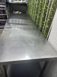 ميز مترين سل ستيل طابقين  ١٥٠  الصليخ  ٠٧٧٠٦٣٥٠١٧٣
