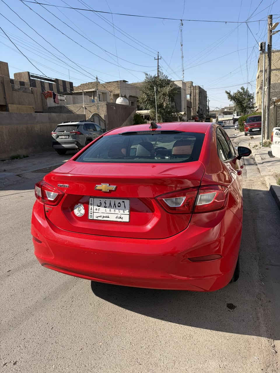 شوفرليت كروز 2018
حادثها باب وجاملع خلف الراكب
كما موضوح بالمنشور بدون دواخل
كير مكينة مكفول
سيارة باسمي
ماشية   81 الف ميل قابل للزيادة
تشغيل عن بعد
شاشة اعطال
شاشة ابل كار بلي وكامرة خلفية دوارة
مثبت سرعة كروز
السعر ٩٧ وبيها مجال
مكان الدورة
للتواصل وتساب
***********
