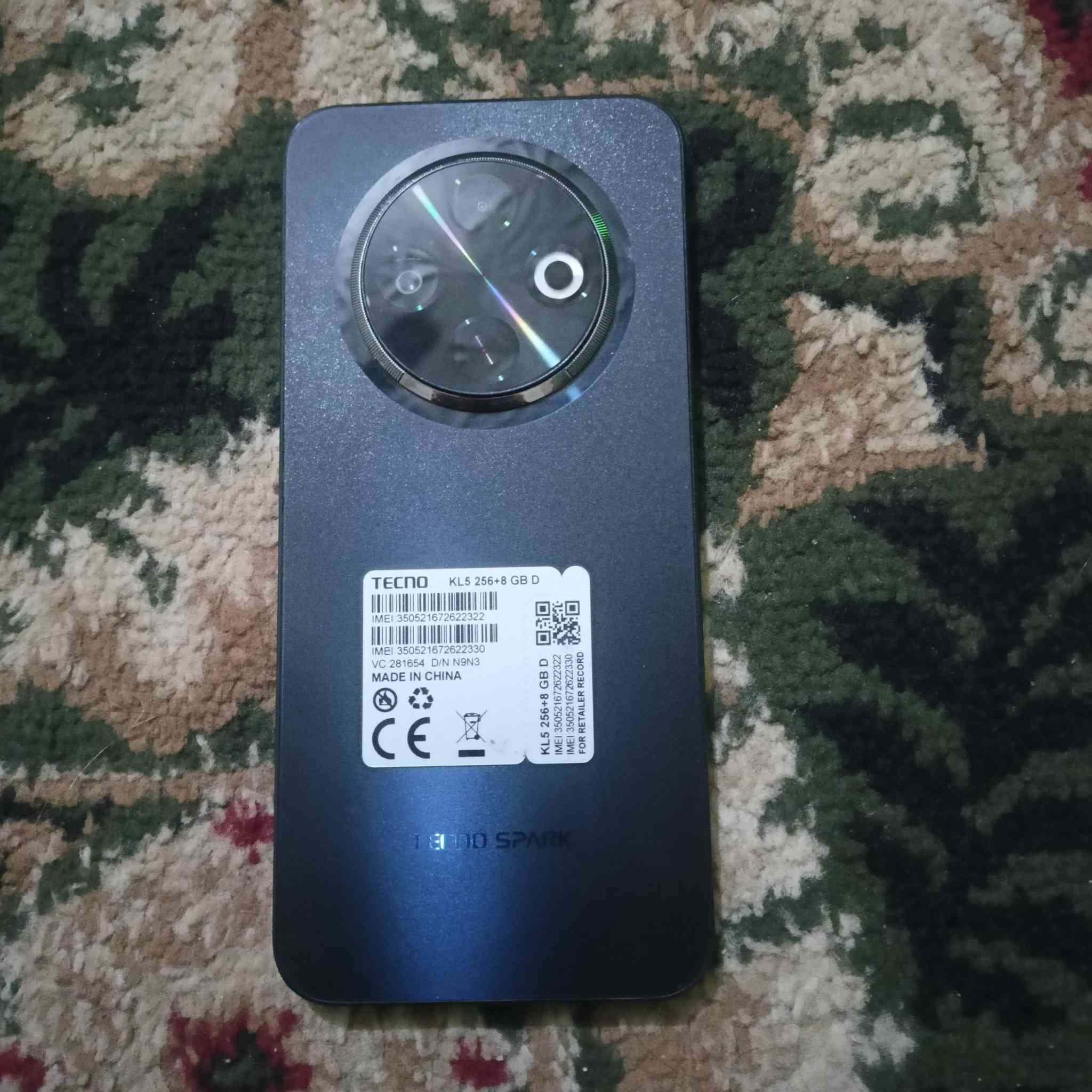 سلام وعليكم تلفون تيكنو سبارك 30c ذاكره 256 جديد كلش للبيع بل 180 / ***********
