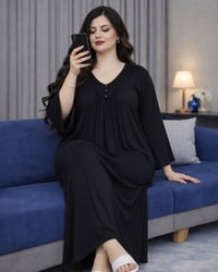 ⁨ ⁨ ⁨ ⁨ ⁨ دشداشه فانيله قطن الاصلي طويلة كلوش 🖤🐆 ‏‎القياسات :  2X .3X ...