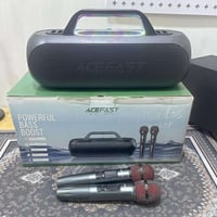 سبيكر بلوتوث • مايكين لاسلكيين • بطارية ٨ساعات