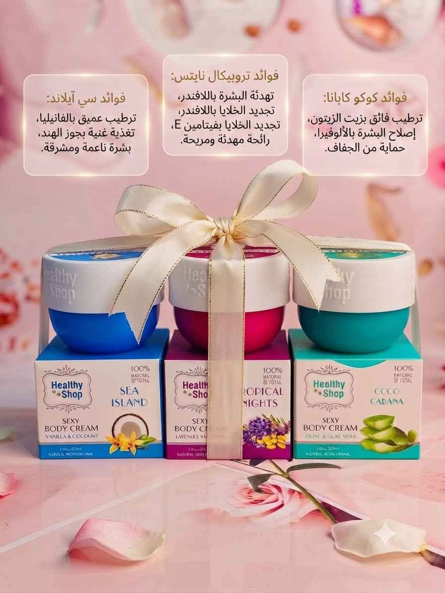ثلاث نكهات... دلال ماينتهي 🌺 كريم جسم Healthy Shop طبيعي 100% يرطب بشرتج ويعطيها نعومة حريرية
#Healthy_Shop #كريم_جسم #ترطيب_طبيعي #عناية_بالبشرة #تسوق_عراقي بغداد, العراق


**إذا كنت صاحب هذا الإعلان وتريد حذفه لأي سبب، رجاءا أرسل رسالة إلى الدعم الفني**