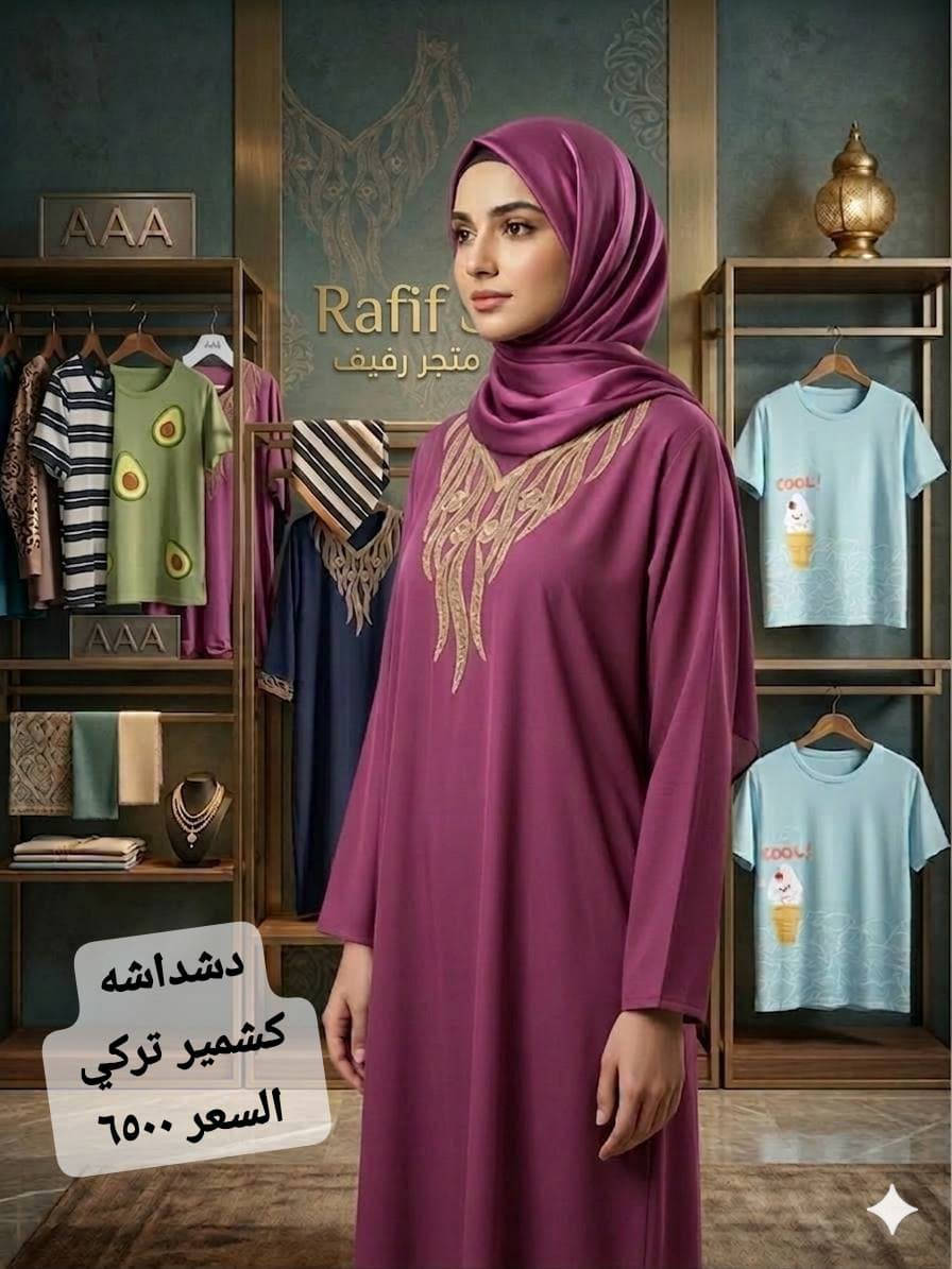 دشداشه كشمير تركي السعر ٦٥٠٠

عنوان المحل الورديه خارج قرب معمل ابو كيره شارع البصاروه 
 البيج الاول متجر رفيف 
البيج الثاني رفيف رفيف للتسوق 
توصيل داخل الحله 3000 محافظات 5000


**إذا كنت صاحب هذا الإعلان وتريد حذفه لأي سبب، رجاءا أرسل رسالة إلى الدعم الفني**