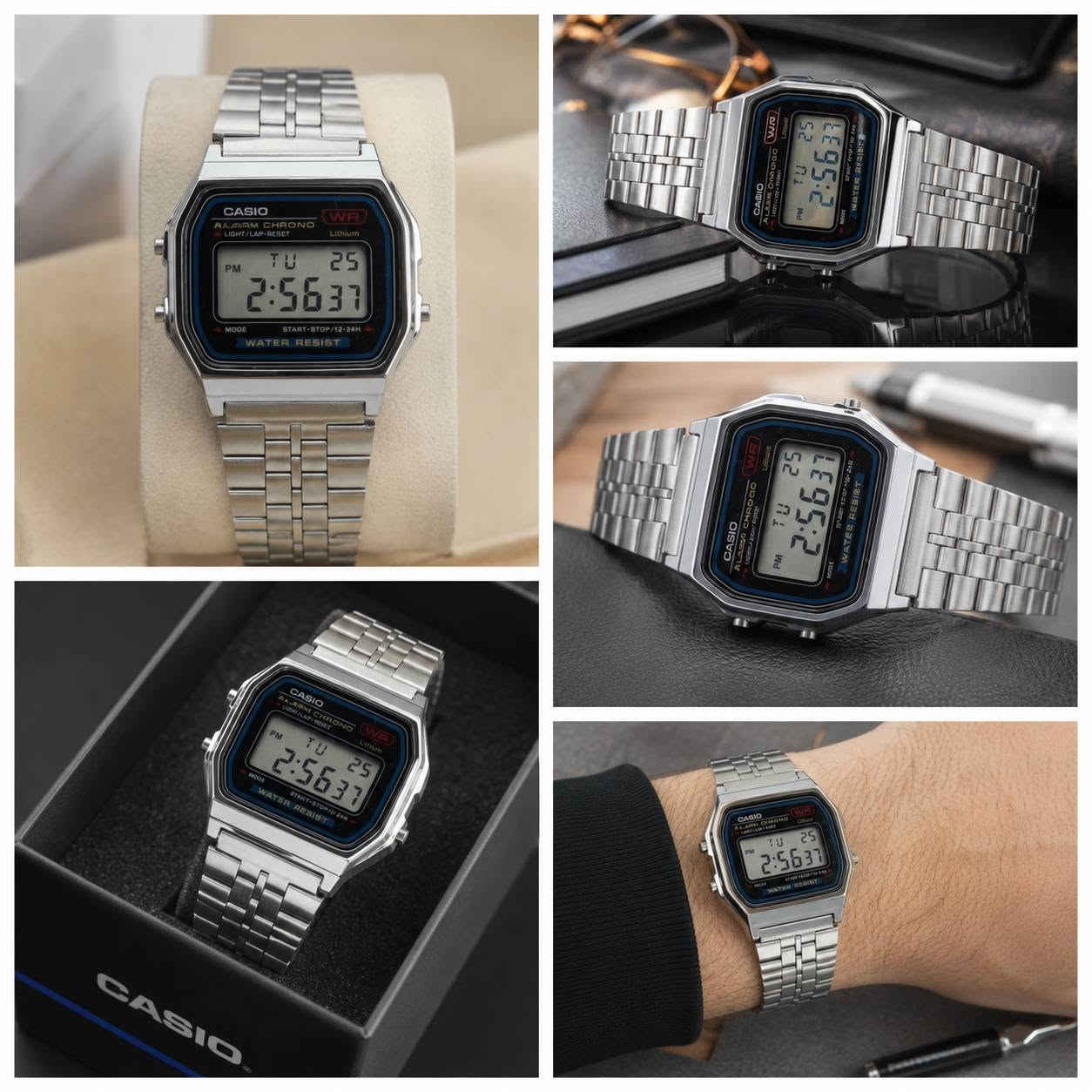 🔥 للبيع ساعة Casio A158WA-1 الأصلية 🔥

إذا كنت تبحث عن ساعة أنيقة، عملية، وكلاسيكية بتصميم لا يخرج من الموضة، فهذه الساعة هي الخيار المثالي لك.

⌚ Casio A158WA-1
✨ تصميم كلاسيكي أنيق يناسب جميع الإطلالات
✨ مناسبة للرجال والنساء
✨ خفيفة ومريحة للاستخدام اليومي
✨ هيكل وسوار من الستانلس ستيل عالي الجودة
✨ شاشة رقمية واضحة مع إضاءة LED

📌 المواصفات:
✔️ منبه
✔️ كرونومتر
✔️ عرض التاريخ واليوم
✔️ مقاومة لرذاذ الماء والاستخدام اليومي الخفيف
✔️ لون فضي أنيق مع شاشة سوداء

📦 الحالة: جديدة وبحالة ممتازة

💰 السعر بعد الخصم:
155,000 دينار عراقي فقط

🚚 التوصيل متوفر إلى جميع محافظات العراق.

⚡ كمية محدودة، سارع بالحجز قبل نفاد الكمية.
📩 للحجز والاستفسار راسل الصفحة أو أرسل رسالة خاصة.


**إذا كنت صاحب هذا الإعلان وتريد حذفه لأي سبب، رجاءا أرسل رسالة إلى الدعم الفني**