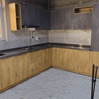 كاونتر mdf  كامل مع طباخ 5 عيون وشافطة  للبيع 07810001417