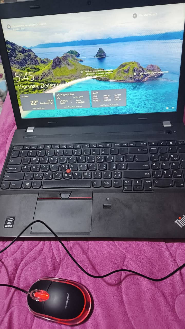 حاسبة نظيفة جداً مع كامل ملحقات لينوڤو برامج هندسية وتصفح والعاب ***********
