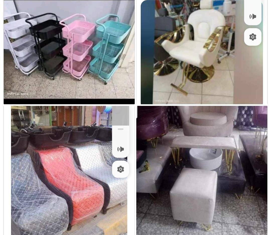 عرض 650 يشمل 
كرسي 1
ديكور 3 قطع
جهاز بخار 1
ستاند شسوار1 
قنفه1 
عربانه1
عرض 750 الف
كرسي واحد
ديكور مرايتين وفاترينه 
مغسله شعر وحده
قنفه 2
ستاند شسوار
جهاز بخار 
لوحه
عربانه
عرض 950 يشمل 
ديكور 
كراسي ثنين 
قنفات ثنين 
ستاند شسوار 
عربانه+سله
مغسله شعر 
جهاز بخار
لوحه
مليون و750
مرايتين وكومدي ورف 
كراسي 2
تخم يدات 2
بدكير قدم1
ستاند شسوار2
عربانه+سله
جهاز بخار1
لوحه
ميز اكرلك
يتوفر توصيل جميع محافظات العراق 
يتوفر لدينا اقساط ماستر كارد الرافدين 
@إشارة


**إذا كنت صاحب هذا الإعلان وتريد حذفه لأي سبب، رجاءا أرسل رسالة إلى الدعم الفني**