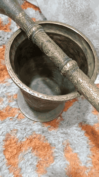 هاون بغدادي • مخطط منقوش يدوي • قياس ٢٢ ونص