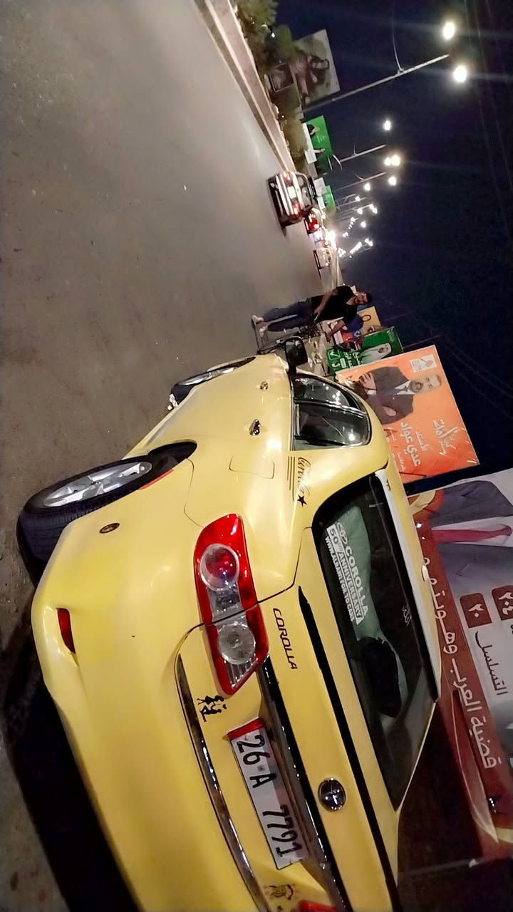 كورلا 2012للبيع محرك 2019 صدر كامل بسمنه غاز بنزين  ضرر جامرلغ الخلفي بدون دواخل السعر  120وبي مجال رقم ***********
