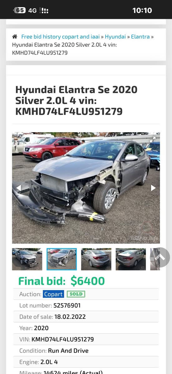 السلام عليكم للبيع الانترا 2020 مواصفات نص فول ضرر بونيد صبغ وجاملغ اليسار مبدل فقط بدون دواخل السياره ماشيه 88 ميل سنويه جديده بسمي وهزه جديده محرك 20 دوش وكير سيفيتي شرط انطيك محرك وكير وطخم السعر 140$ وبيها مجال  ***********
