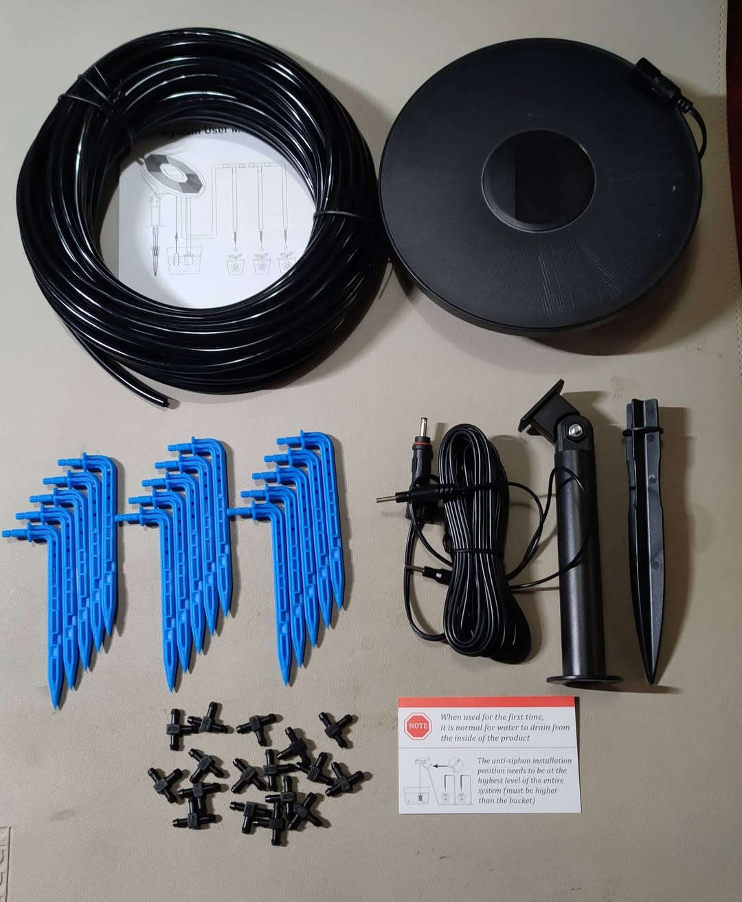 نظام ري بالتنقيط شحن على الطاقة الشمسية

يعمل بشكل مستمر ، حتى في الأيام الغائمة.
 
يحتوي على 6 أوضاع مؤقت أو ما يصل إلى 25 جدول توقيت مختلف للري التلقائي . 

يقوم بسحب الماء مباشرة من أي حاوية أو دلو للماء 

مصمم للري المباشر لجذور النباتات ، مما يقلل من هدر المياه. 

صوندة 15 متر 
متوفر توصيل كل المحافظات


**إذا كنت صاحب هذا الإعلان وتريد حذفه لأي سبب، رجاءا أرسل رسالة إلى الدعم الفني**