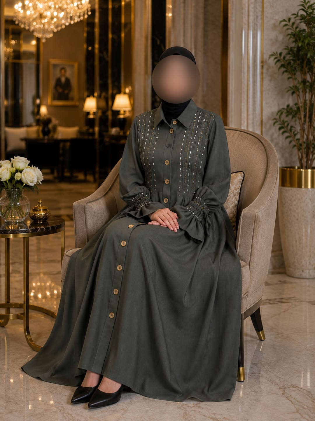 ازياء فاتنة
نفنوف طويل فخم للمحجبات
طول ڪـامل مو ميني يلبس لحد طول 175 سم 
موديلات فاتنة… ماتتفوت 
حصراً من ماركة فاتنة 
• الفستان صيفي ترف 
• الضهر عدل مو مكسر 
• الردن حبل داخلي تتشد حسب الرغبه
• مناسب لكل الاعمار 

• ⁠ ✨
قطعة تبقى وياج سنين وما تبطل موديلها 👌

متوفر حالياً بكمية محدودة
راسلينا خاص واحجزي بسرعة قبل النفاذ 💌

#ازياء_فاتنة⁩⁩
قالب راهي 
___________________________ 
🖊️ االــخـــــــاامــة ) :- 
كتان اسباني مشخط :- يعتبر قماشاً "رسيناً" أي أنه ينسدل على الجسم بنعومة دون أن يلتصق به
- ⁠يكون مطفياً (بدون لمعة).
- ⁠ يتميز بأنه قماش ساتر لا يشف ما تحته، رغم خفة وزنه.
❥❥ ─── ❥❥❥❥ ─── ❥❥

القياسات 1/2/3/4 

🌱قياس 1):- 
تلبس وزن من 70 الى 80 كــــيـلـو ⚖️ 
يعني يلبس قياس. 40 . 42. 44 

🌱قياس 2 ):- 
تلبس وزن من 80 الى 90 كــــيـلـو ⚖️ 
يعني يلبس قياس. 46. 48 

🌱قياس 3):- 
تلبس وزن من 90 الى 100 كــــيـلـو ⚖️ 
يعني يلبس قياس. 50 . 52 

___________________________ 
ســــعـــر  الفستان بـــ 60 الفــــﮯ 
___________________________ 
للحجز والاستفسار المراسلة ؏ــلى الواتساب :- ***********
***********
