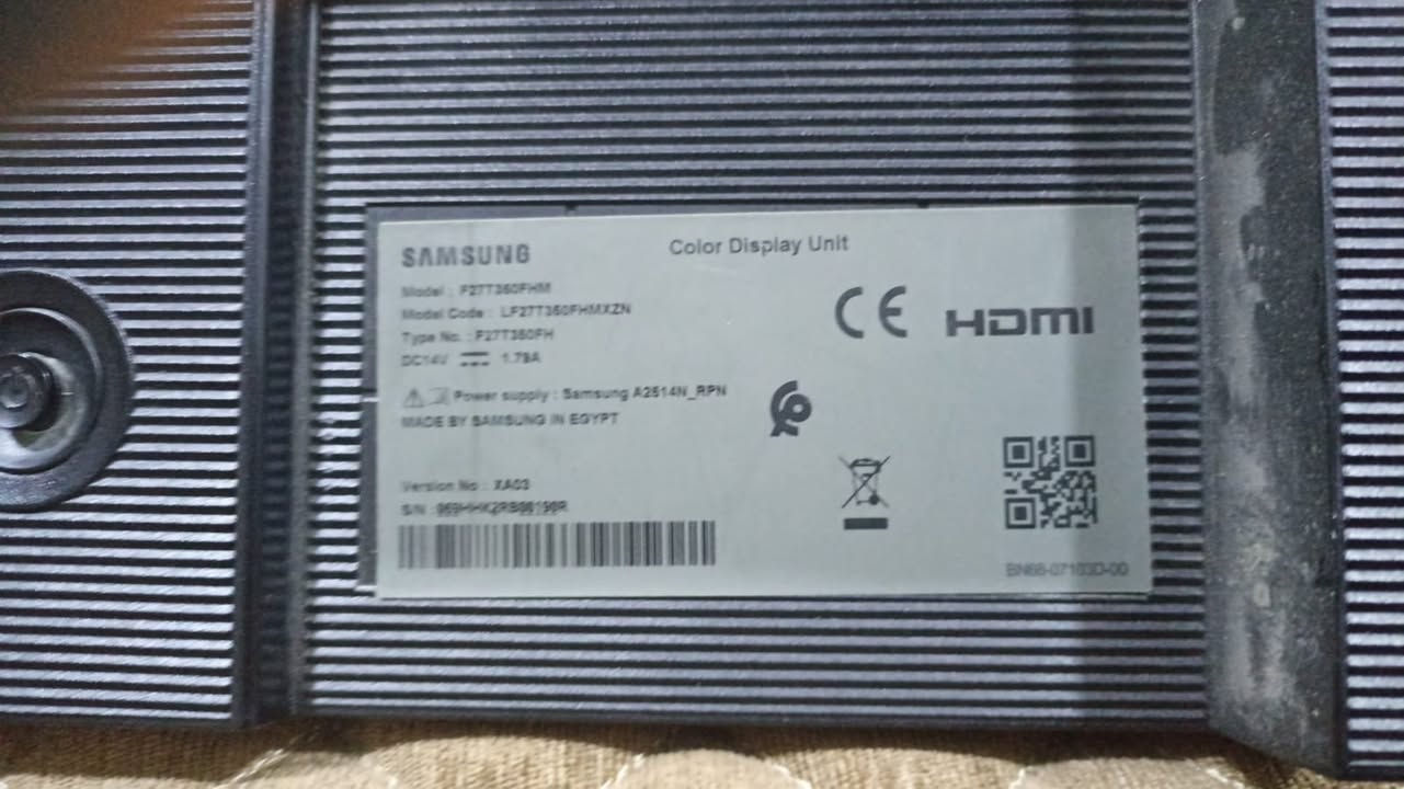 شاشة Samsung F27T350FHM
حجم الشاشة

27 بوصة

الدقة (Resolution)

1920 × 1080 (Full HD)

معدل التحديث (Refresh Rate)

75 هرتز (75Hz)

زمن الاستجابة

5 مللي ثانية (5ms GTG)

السطوع

250 شمعة/م²

زوايا الرؤية

178 درجة أفقي / 178 درجة رأسي

الألوان

تدعم 16.7 مليون لون

المنافذ (Inputs)

1x HDMI 1.4 

 1x D-Sub (VGA) كربلاء, العراق


**إذا كنت صاحب هذا الإعلان وتريد حذفه لأي سبب، رجاءا أرسل رسالة إلى الدعم الفني**