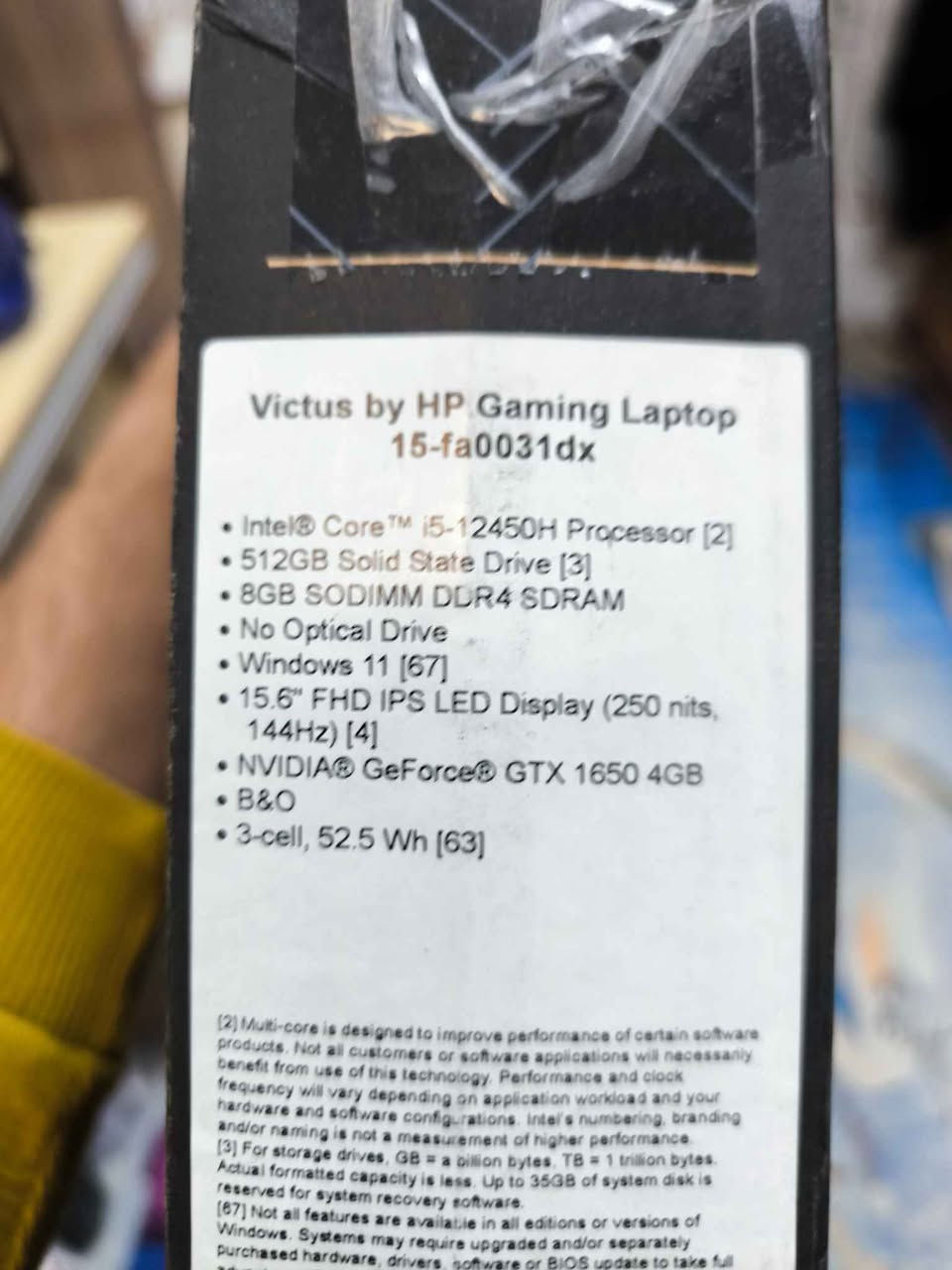 لابتوب  HP victus gaming 
المواصفات :
Core i5 -12500H
Nvidia Gtx 1650 
 IPS 144 HZ 
 512 GB ROM
16 GB ram 

الابتوب شبه جديد مع كل ملحقاته وكارتونته 

السعر:  800
مكاني:  كربلاء كربلاء, العراق


**إذا كنت صاحب هذا الإعلان وتريد حذفه لأي سبب، رجاءا أرسل رسالة إلى الدعم الفني**