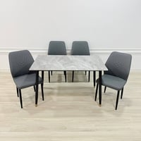 طاولة طعام ٤ كراسي • دوشمه جلد • ٧٠×١٢٠,٨٠×١٤٠