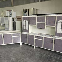 كاونتر ارضي مترين ونص • سنك متر ونص • مرمر المنيوم سوكي