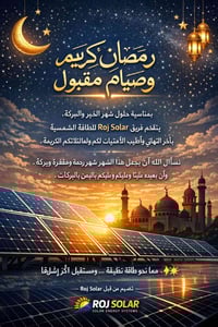روج سولار • طاقة شمسية • رمضان كريم
