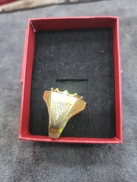 خاتم فضة 925 مطلي ذهب • مقاس 24-25 • بغداد