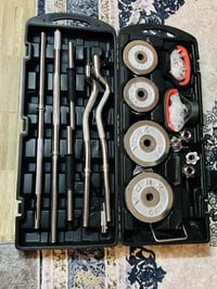 حقيبه اثقال وزن 55 كيلو مكونا من كلشي شفت عدل شفت z دنبلصات شخط مابيها...