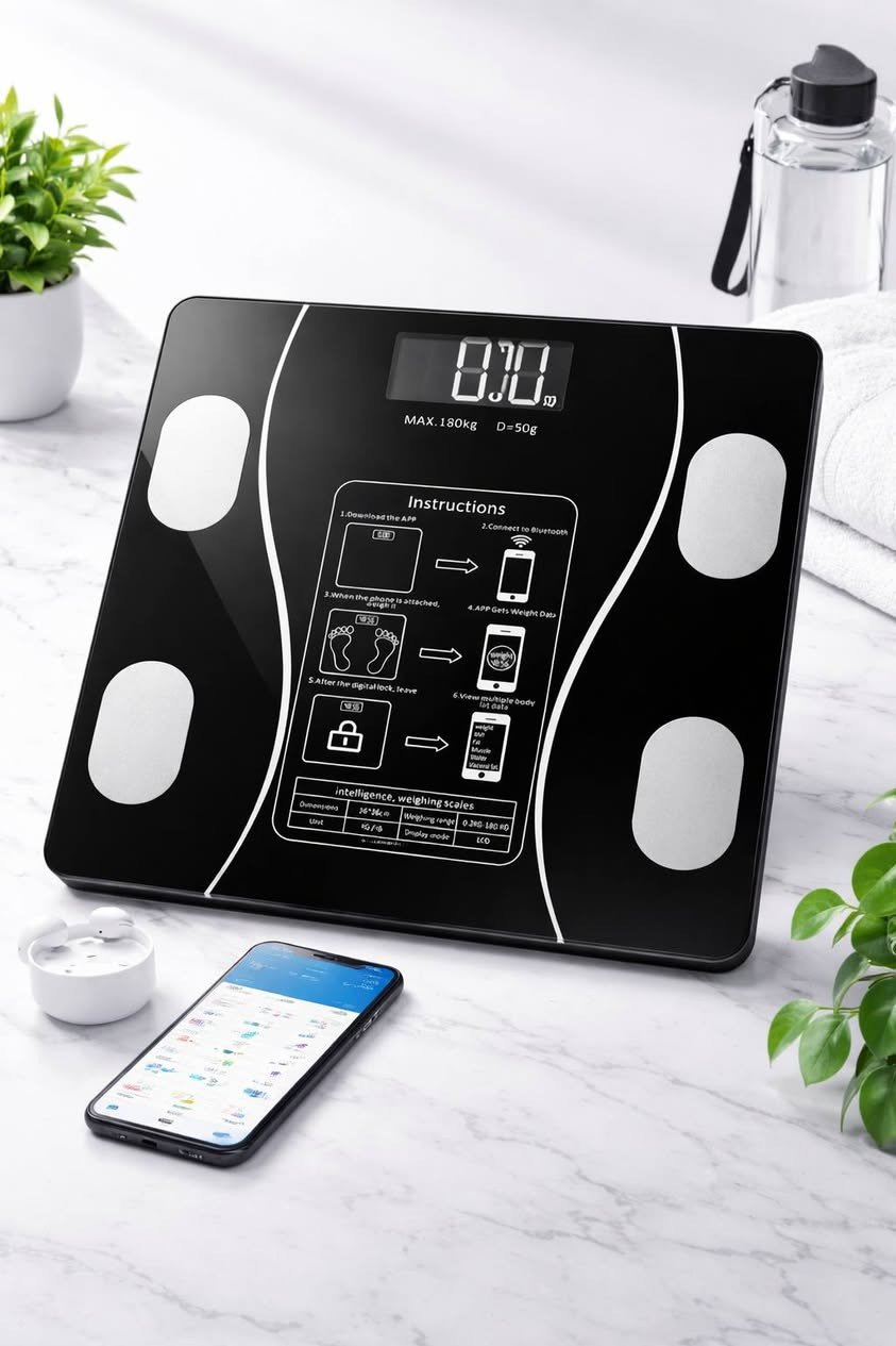 ️✨ ميزان ذكي أنيق يقيس الوزن والدهون والسوائل بكل دقة!
يتصل بالتطبيق لتتبع جسمك مع مرور الوقت 📲

يدعم أكثر من مستخدم، شاشة رقمية مضيئة وزجاج آمن 🌟

أوزان من 0.2 لـ180 كغ، وحدة قياس قابلة للتغيير ⚡
تابع صحتك بسهولة ومرح! 💪🎉

والسعر صدمه والله 15 مع التوصيل


**إذا كنت صاحب هذا الإعلان وتريد حذفه لأي سبب، رجاءا أرسل رسالة إلى الدعم الفني**