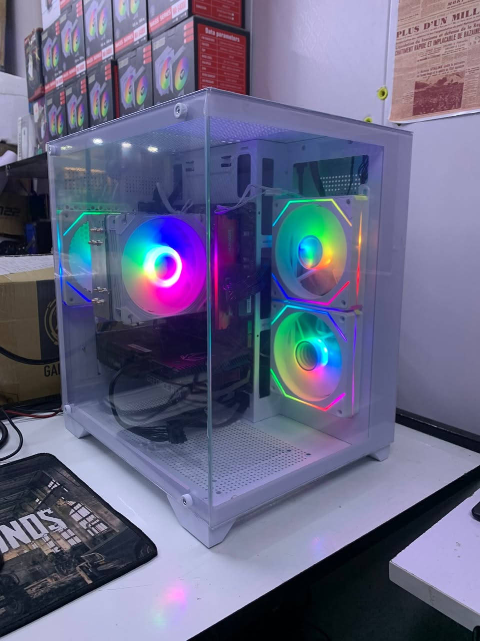 تحية طيبة شبابنا وحبايبنا 
تجميعة مرتبة اغلب القطع جدد 
حراره واداء ممتازه 
R5 5600 جديد
RAM 16 3200 جديد
B550 MSI APRO مستخدم
RTX3060TI ZOTAC مستخدم
M.2 128-HDD2TB  جديد
CPU COOLER RGB جديد
P.S650W+80PLUS جديد
CASE WHITE 3FAN جديد 
السعر ٨٧٥  الف سعر نهائي بدون عملة شبابنا - متوفر توصيل لكافة المحافظات 

***********

