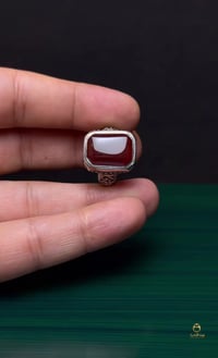 عقيق يمن • صياغة عارف • مقاس خاتم ١٨