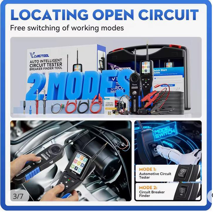 هذا جهاز اختبار الدوائر الكهربائية للسيارات VDIAGTOOL V500 Pro، وهو أداة تشخيصية قوية ومحمولة مصممة لتحديد الدوائر المفتوحة والقصيرة في أنظمة كهرباء المركبات. 
نطاق الجهد: يعمل على أنظمة كهربائية للسيارات بجهد 9-30 فولت.


**إذا كنت صاحب هذا الإعلان وتريد حذفه لأي سبب، رجاءا أرسل رسالة إلى الدعم الفني**