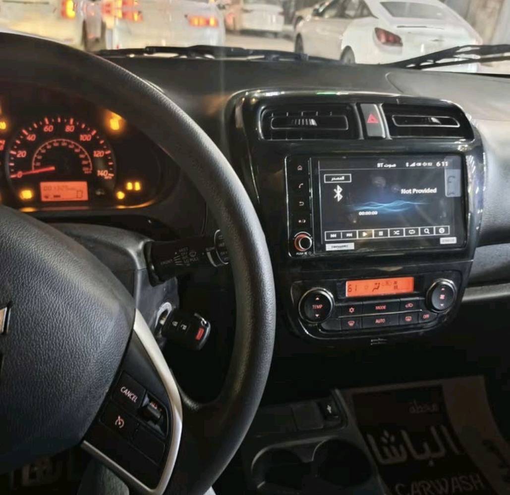 ابوالخصيب حي العسكري متسوبيشي ميراج مديل 2024سياره زيرو حادثها مبدل مدكر ايسر محرك 1200ثلاثه سلندر سياره زيرو حساس رادر تحكم مانع استدام