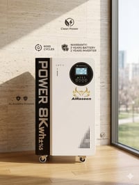 ☀️ شركة كلين باور تقدّم: المنظومة المدمجة المتكاملة (8KWh) من AlRaseen...