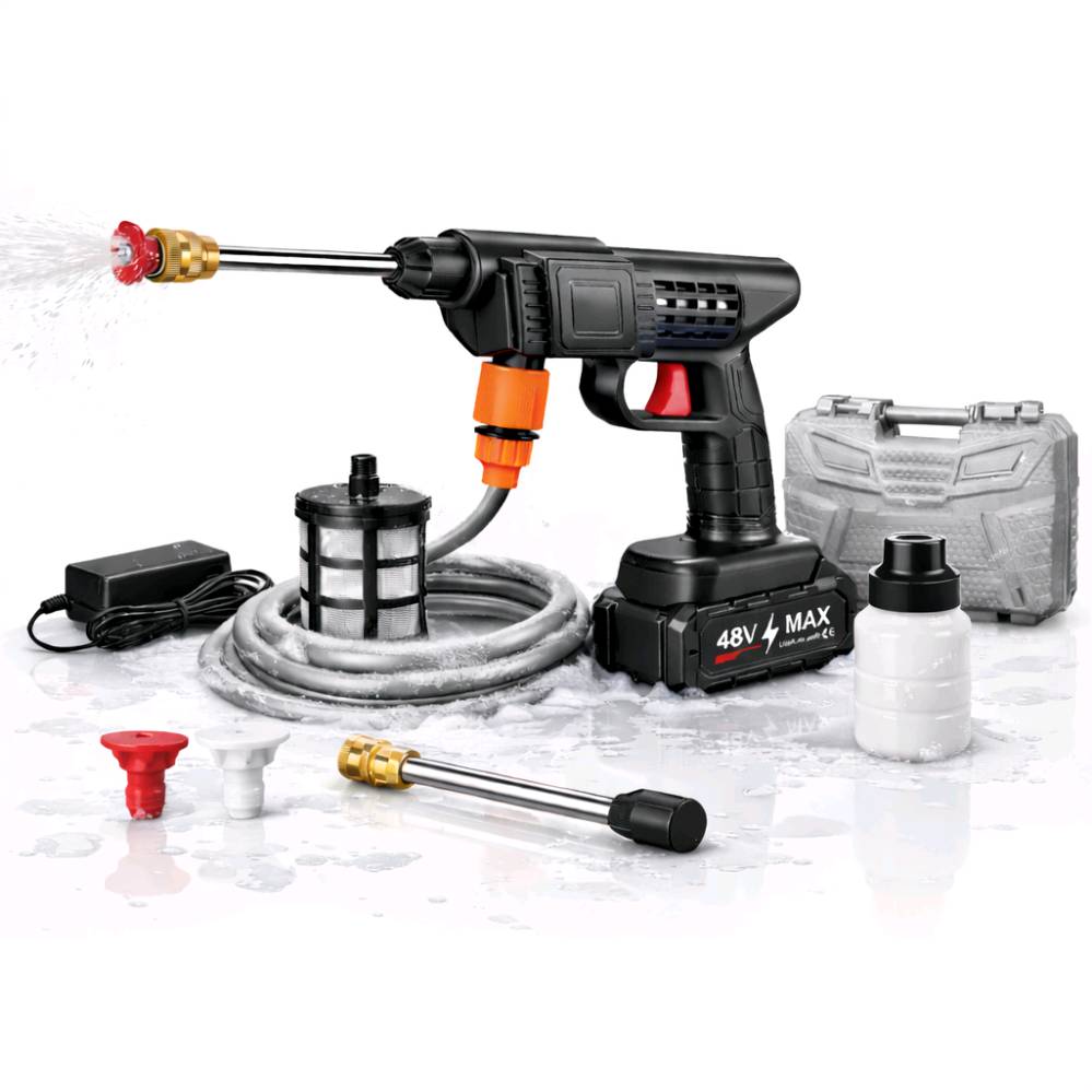 🚗💦 مسدس غسيل سيارات كهربائي محمول ببطارية ليثيوم
ضغط ماء عالي وفوهة متعددة الاستخدامات 💨
خفيف وسهل الحمل، مع شاحن ذكي ورغوة تنظيف 🧴
خلّي سيارتك نظيفة ولامعة بسرعة! ✨
توصيل لجميع انحاء العراق 
تفاصيل اكثر عن منتج في تواصل معنا في واتساب 