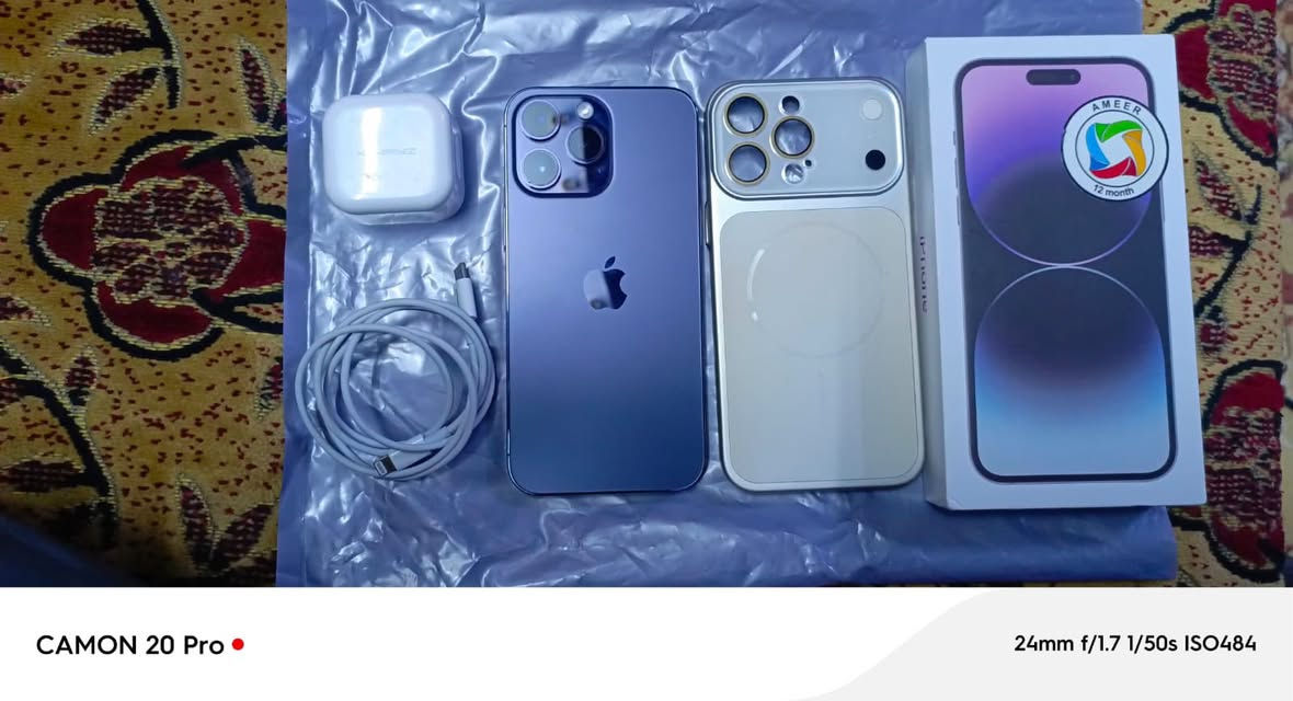 ايفون ١٤بروًماكس ذاكره ٥١٢ فول مواصفات نضيف مكفول من كلشي شرق الاوسط بطاريه٨٩بلاديه تاخذه تفحصه بل حاسبه وعلى ضمانتي سعره ٩٠٠وبي مجال بسيط وكل ملحقاته وياه المكان الديوانيه قضاء الشاميه شراي اتصال على الرقم ***********
